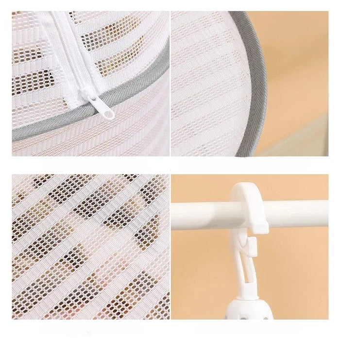 Grey Multi-Layer Mesh Drying Net - Perfect for Vegetables, Laundry, and More