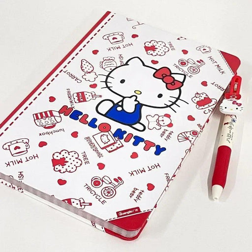 Hello Kitty Cute Heart Design Coloring Journal - Adorable Anime Notebook for Creative Mindfulness