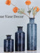 Elegant Blue Ceramic Vases Trio for Stylish Home Enhancement