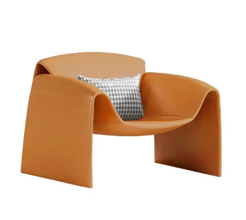 Nordic Elegance: Space-Efficient Leather Armchair for Contemporary Homes