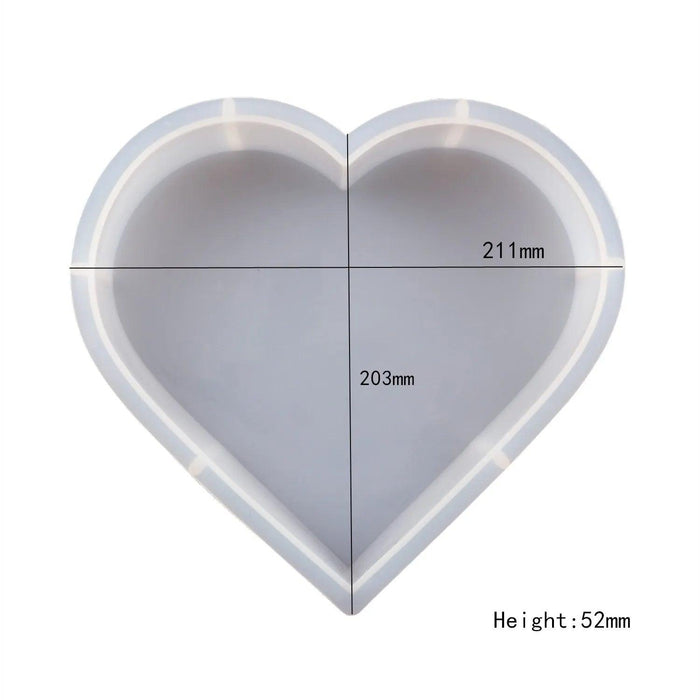 DIY Crystal Silicone Resin Molds – Large Cube, Heart, Round, and Rectangular Geometry Molds for Resin Casting