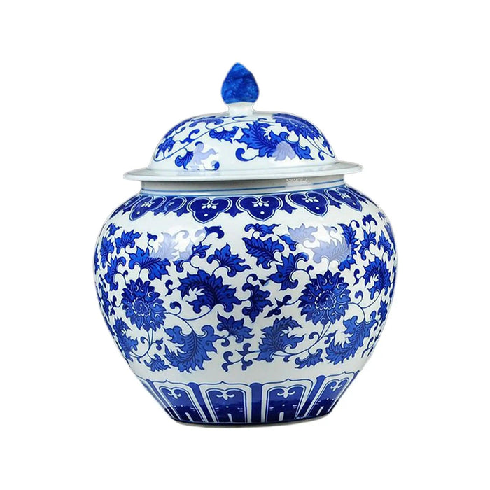 Elegant Chinese Porcelain Ginger Jar: Stylish Multi-Functional Decorative Container