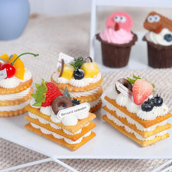 Realistic Faux Dessert Cake for Home Decor and Photography - Food Simulation Model FCYY-002