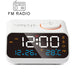 Sleek LED Alarm Clock with FM Radio, Temperature & Humidity Display for a Stylish Bedside Experience