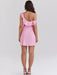 Elegant Pink Ruffled Backless Bodycon Mini Dress - Must-Have Party Outfit for Women