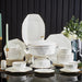 Jingdezhen Bone China Dining Set - Elegant 60-Piece Tableware Collection