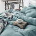 Luxurious French Linen Bedding Set - Enzyme Washed Four-Piece Collection