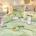 Korean Princess Ruffled Bedding Collection for Girls - Double Duvet Cover, Fitted Sheet, and Pillowcases in Multiple Sizes