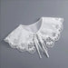 Embroidered Lace Detachable Collar for Women - Elegant White Shawl Accessory