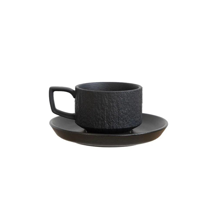 Japanese-Inspired Stone Grain Ceramic Coffee Mug - Elegant Addition to Your Home and Office