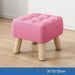 Chic Round Wooden Ottoman - Functional Non-Slip Support for Your Living Space