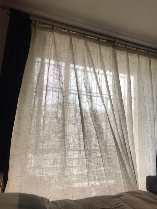 Luxurious Japanese Linen Semi-Blackout Curtains with Ramie Yarn for Modern Decor