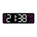 Sleek Digital LED Alarm Clock with Weather Display - Adjustable Brightness, Dual Alarms, and Wall-Mountable Design