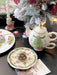 Hand-Drawn Retro Christmas Tea Set with Elegant Gift Box