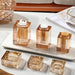 Luxurious Crystal Glass Jar for Toothpicks and Cotton Swabs - Elegant Storage Solution for Home and Hotel Decor