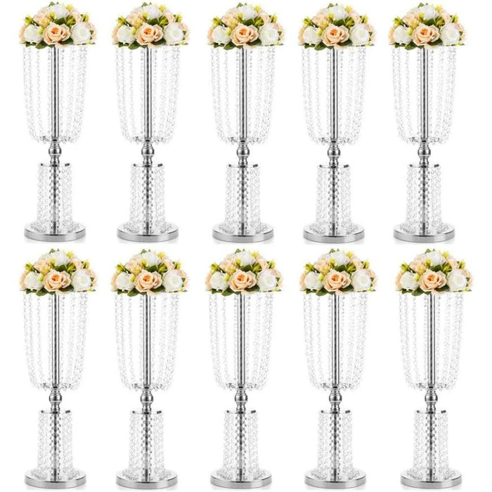 Elegant Crystal Blossom Centerpiece Set - Pack of 10