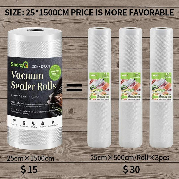 5-Pack Vacuum Sealer Rolls for Sous Vide and Food Storage Solutions