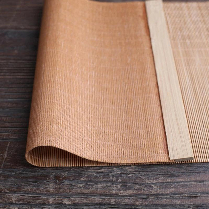 Sophisticated Bamboo Table Runner and Coaster Duo for Dining and Tea Events