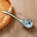 Elegant Vintage Japanese Bone China Spoon with Long Handle for Exquisite Dining