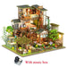 Bamboo Courtyard DIY 3D Miniature Dollhouse Assembly Kit - Unfinished Wooden Puzzle for Unique Home Decor and Gifting