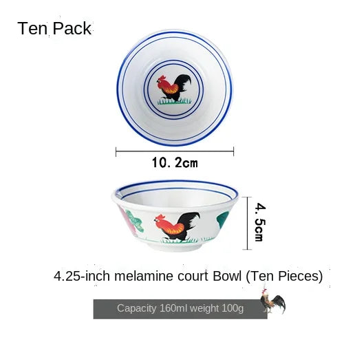 Set of 10 Elegant Unbreakable Porcelain Noodle Bowl: Redefining Luxury Dining Experience