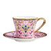 Royal Heritage Enamel Porcelain Tea and Coffee Cup Set with Artistic Borders