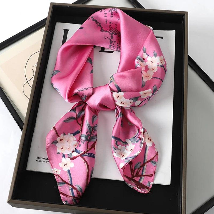 Chic Toddler Elegance: Luxurious 70x70cm Silk Scarf for Ages 6 Months to 4 Years