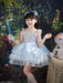 Elegant Spanish Lolita Princess Lace Bow Summer Party Dress for Girls