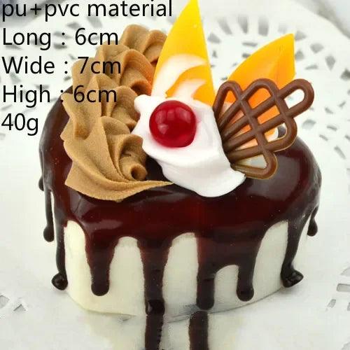 Realistic Faux Fruit Cake Display Model for Home Decor and Photography - 1 Piece Artificial Dessert Prop