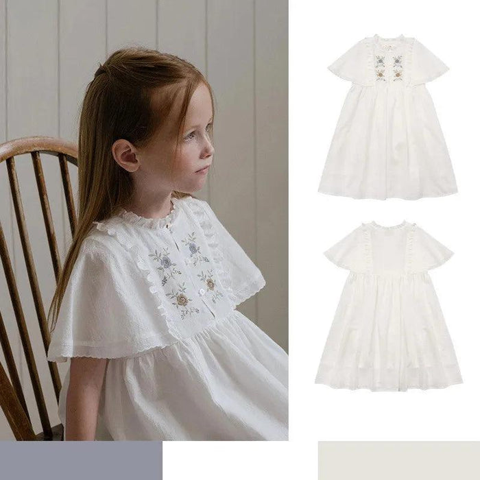 2024 Summer Baby Girls Floral Print Smocked Princess Dresses in Elegant Styles