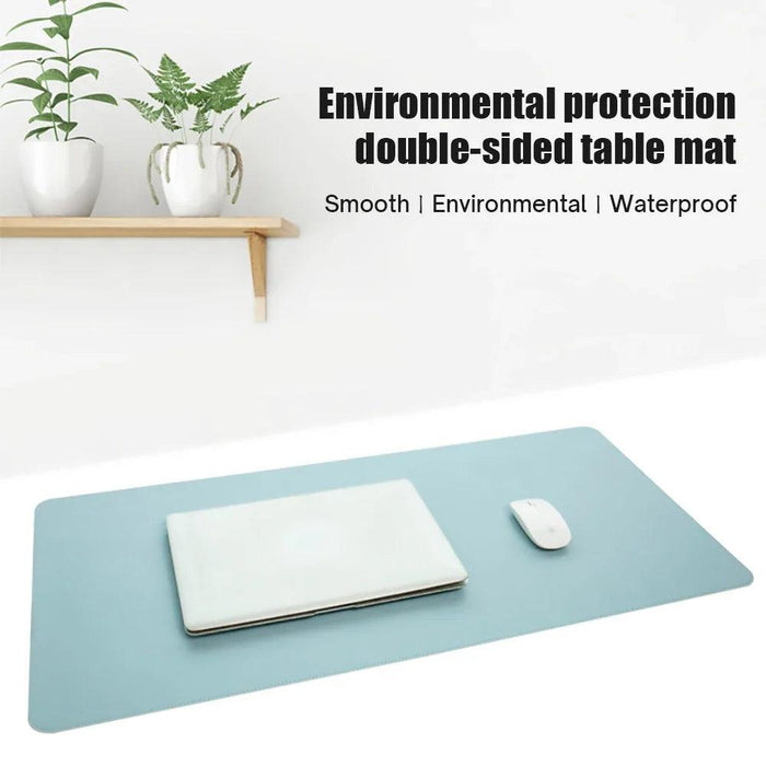 Premium Extra-Large Waterproof PU Leather Desk Protector - Multi-Purpose Mouse Pad for Office & Gaming with Anti-Slip Base