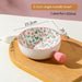 Charming Korean Ceramic Dining Set with Lid - Peach Designed Rice, Soup Bowls, and Elegant Pink Plate with Handle Bowl