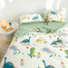 Dinosaur Delight Summer Quilt for Kids - Fun Floral Patterns for Boys' Room Decor