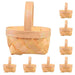 Set of 20 Delightful Miniature Woven Wooden Baskets for Celebratory Occasions