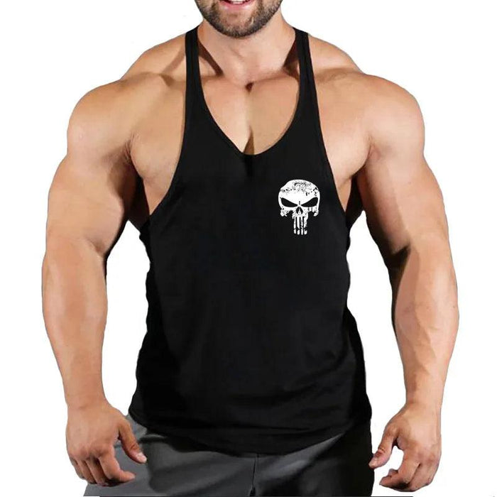 Men's Y-Back Sleeveless Gym Tank - Essential Workout Vest for Bodybuilders and Lifters