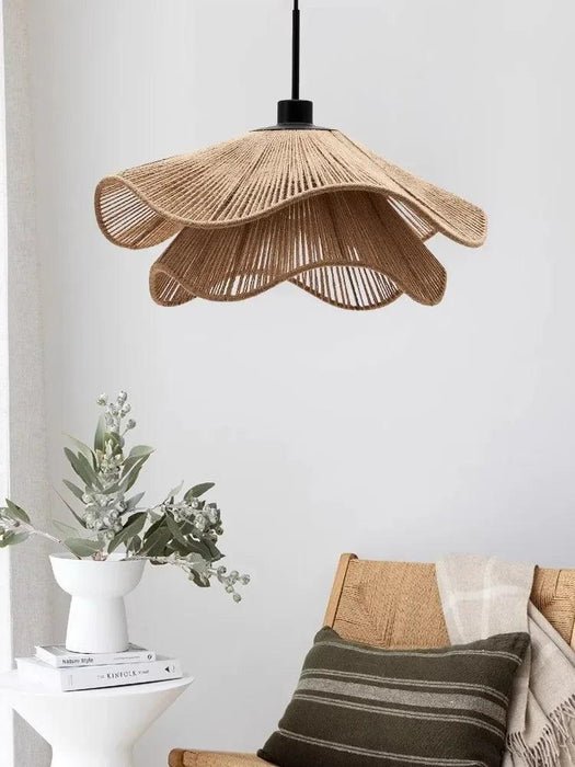 Japanese Wabi Sabi Hemp Rope Chandelier