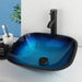 Elegant Blue Glass Bathroom Sink Set with Waterfall and Stream Faucet - Chic Home Upgrade