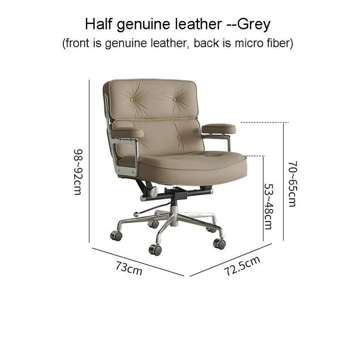 Elevate Your Office with the Luxurious Leather Executive Swivel Chair