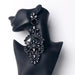 Glamorous Black Crystal and Rhinestone Dangle Earrings - Luxurious Statement Accessory