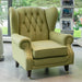 Elegant Leather Wingback Chair for Modern Living Areas