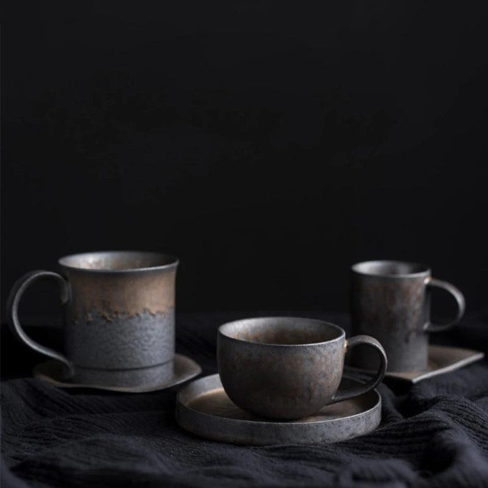 Japanese-Inspired Ceramic Mug Tumbler: Vintage Charm for Daily Enjoyment