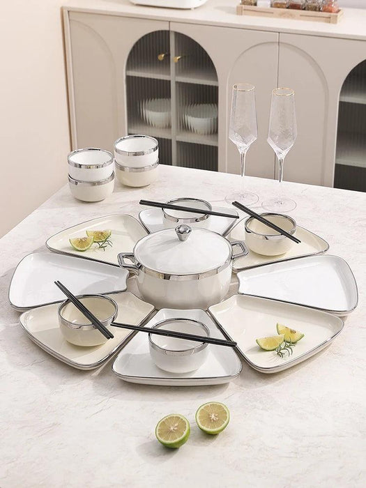 Elegant Ceramic Tableware Set: Stylish Dining Collection for All Occasions