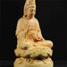 Exquisite Handcrafted Guanyin Bodhisattva Wooden Statue - Tranquil Home and Meditation Decor