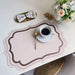 Chic Morandi Cream PU Leather Heat-Resistant Dining Table Mat - Stylish Western Food Placemat