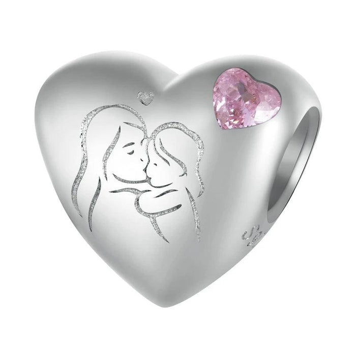 Cherished Memories: 925 Sterling Silver Baby Footprint Heart Charm Pendant