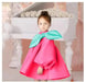 Charming Boutique Princess Dress for Girls with Elegant Bow and Puff Sleeves