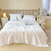 Luxury Summer Soybean Duvet Insert - Double-Layered Cotton Quilt with Elegant Embroidery