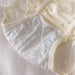 Charming Princess-Inspired Satin Lace Bow Women's Panties - Soft Ruffled Mesh Underwear for All-Day Comfort