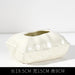 Chic Cream Ceramic Tissue Holder with Hidden Drawer