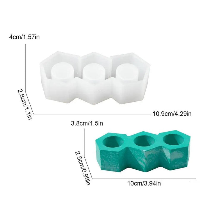 3D Silicone Candle Holder Mold for DIY Resin Crafts - Versatile Tray for Candles, Chocolates, and More